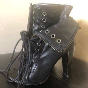 Alexander Wang heels leather lace up size 5